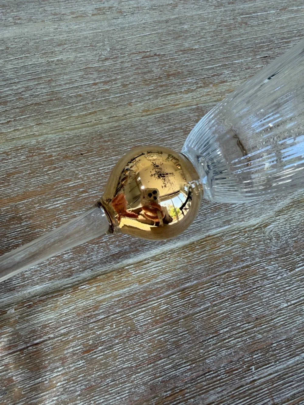 🌱Vintage Crystal Champagne Glasses with Gold Ball Stem Features-Classic Elegance